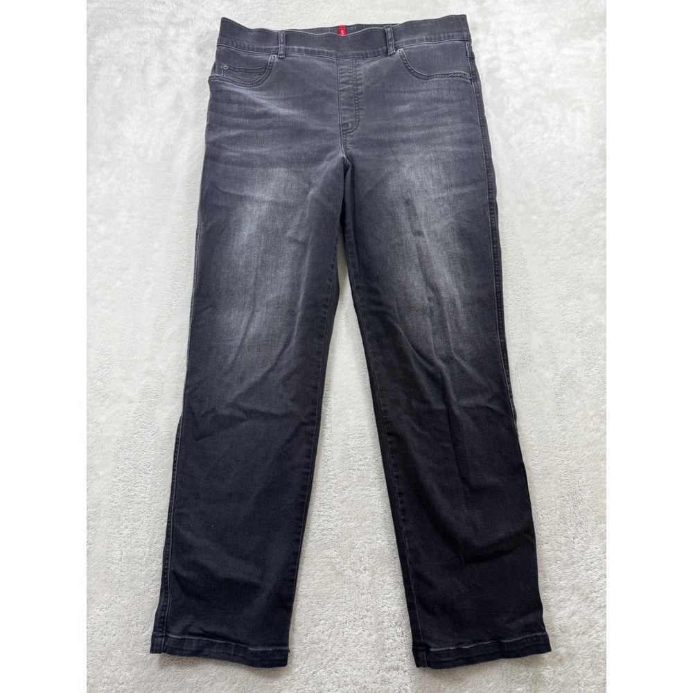 Spanx Womens Straight Leg Pull On Gray Denim Jeans XL Meas: 34x29